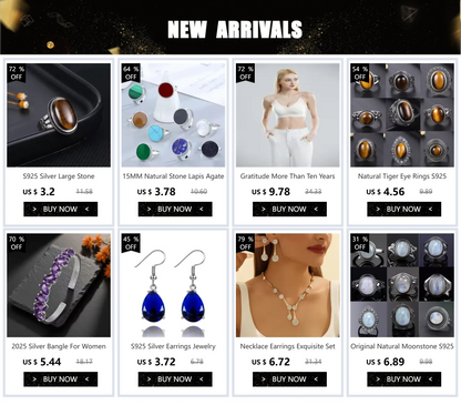 Natural 8*10MM Tiger's Eye Stone Finger Ring Fashion Jewelry Rings for Women Gift S925 Silver Flower Shaped Ring