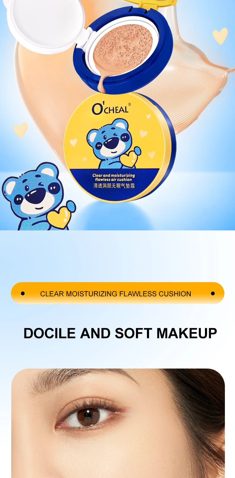 OCHEAL Natural Moisturizing Liquid Foundation Concealer BB Cream Air Cushion Whitening Oil-control Makeup Cosmetics BB Cream - AMULET RING STORE