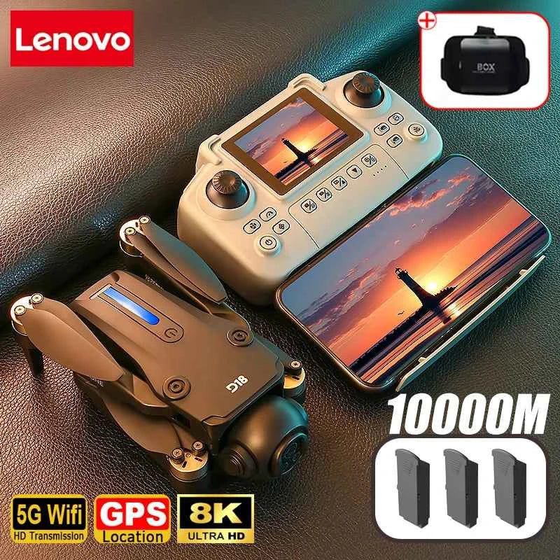 Lenovo D18 Drone 8K Aerial HD Dual Camera Photography Intelligent Obstacle Avoidance Brushless Motor 5G WIFI GPS Return VR Drone