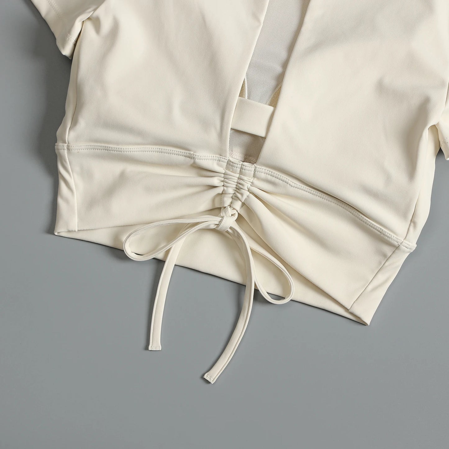 Yoga suit with chest pad sports beauty back fashionable quick-drying short-sleeved T-shirt running Pilates training fitness - AMULET RING STORE