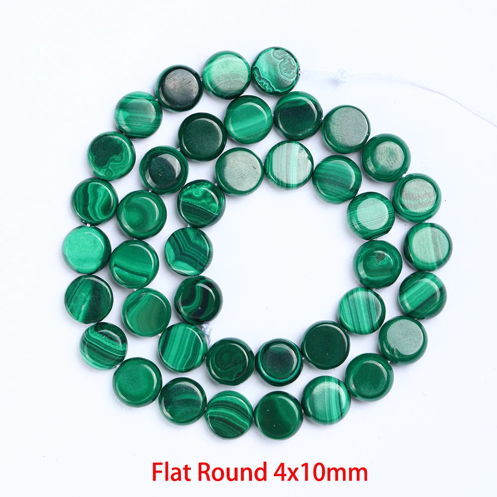 Hot Sell Natural Malachite Beads Rice Tubular Column Cuboid Shape Loose Beads for Jewelry Making DIY Bracelet Accessories - AMULET RING STORE