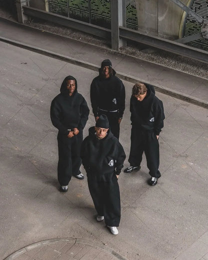 2025 Trendy High Street Retro Casual Streetwear Men's Sports Suit Y2K Harajuku Embroidered Hoodie Women Hip-hop Loose Sweatpants - AMULET RING STORE