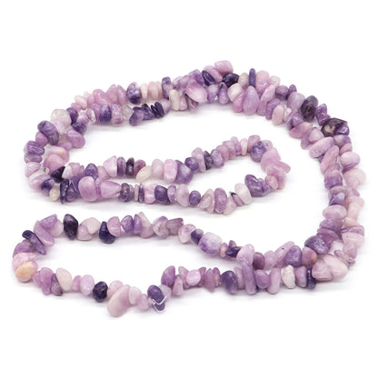 Natural Lilac Lepidolite Crystal Stone Beads Freeform Chips Gravel for Party Gift DIY Crafts Necklace Bracelet Jewelry Making - AMULET RING STORE
