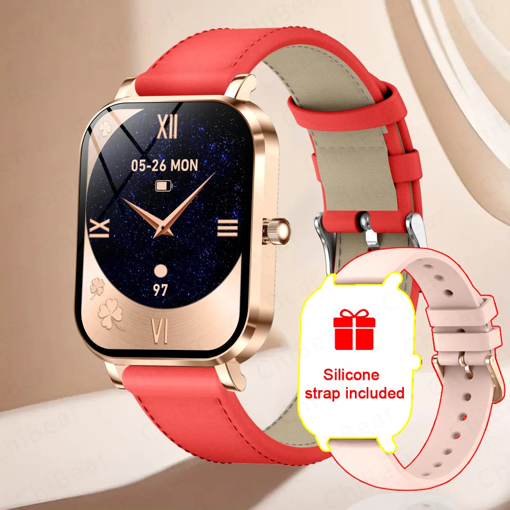 2025 New Xiaomi Fashion Women Smartwatch AMOLED HD Screen Heart Rate Blood Oxygen Monitoring BT Call Sports Smartwatch Woman