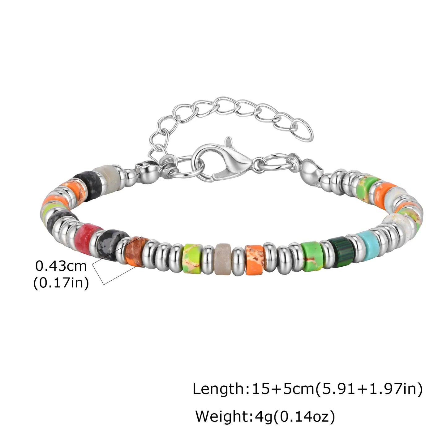Trendy Unique Natural Stone Beaded Bracelet, Stainless Steel Chain Wristband Bracelet, Classic Tiger Eye Stone Jewelry for Men