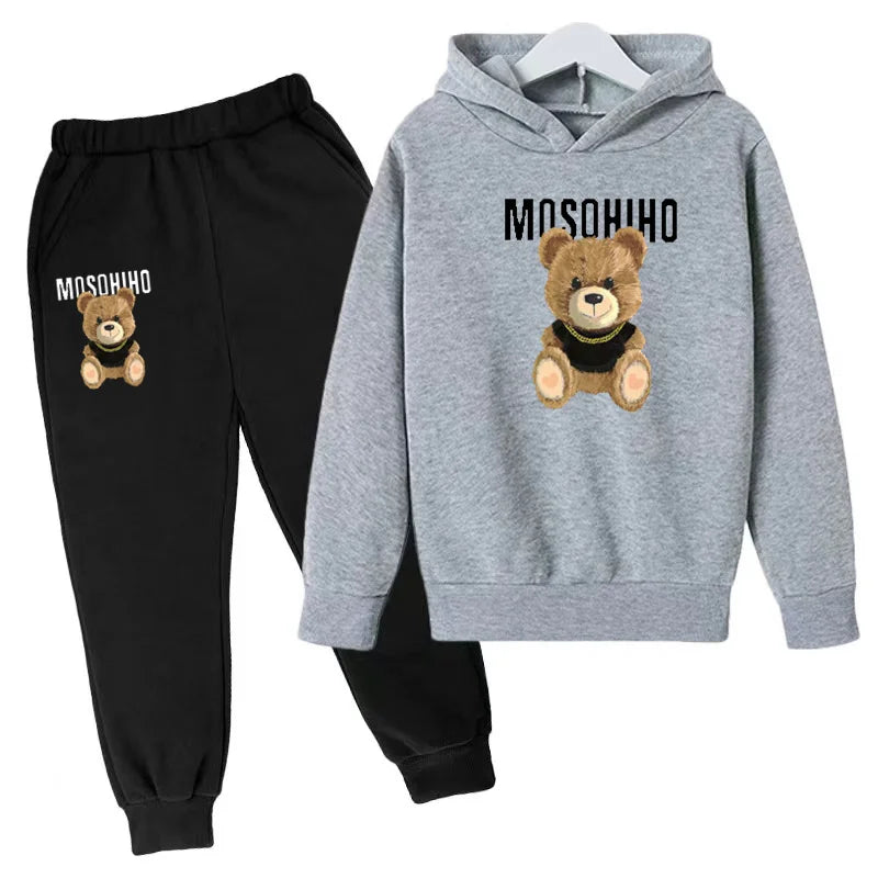 Fall/Winter 2024 Sports Kids Hoodie Set Sunshine Boys & Girls Casual Kids Top + Pants in Multiple Color Options for Ages 3-13