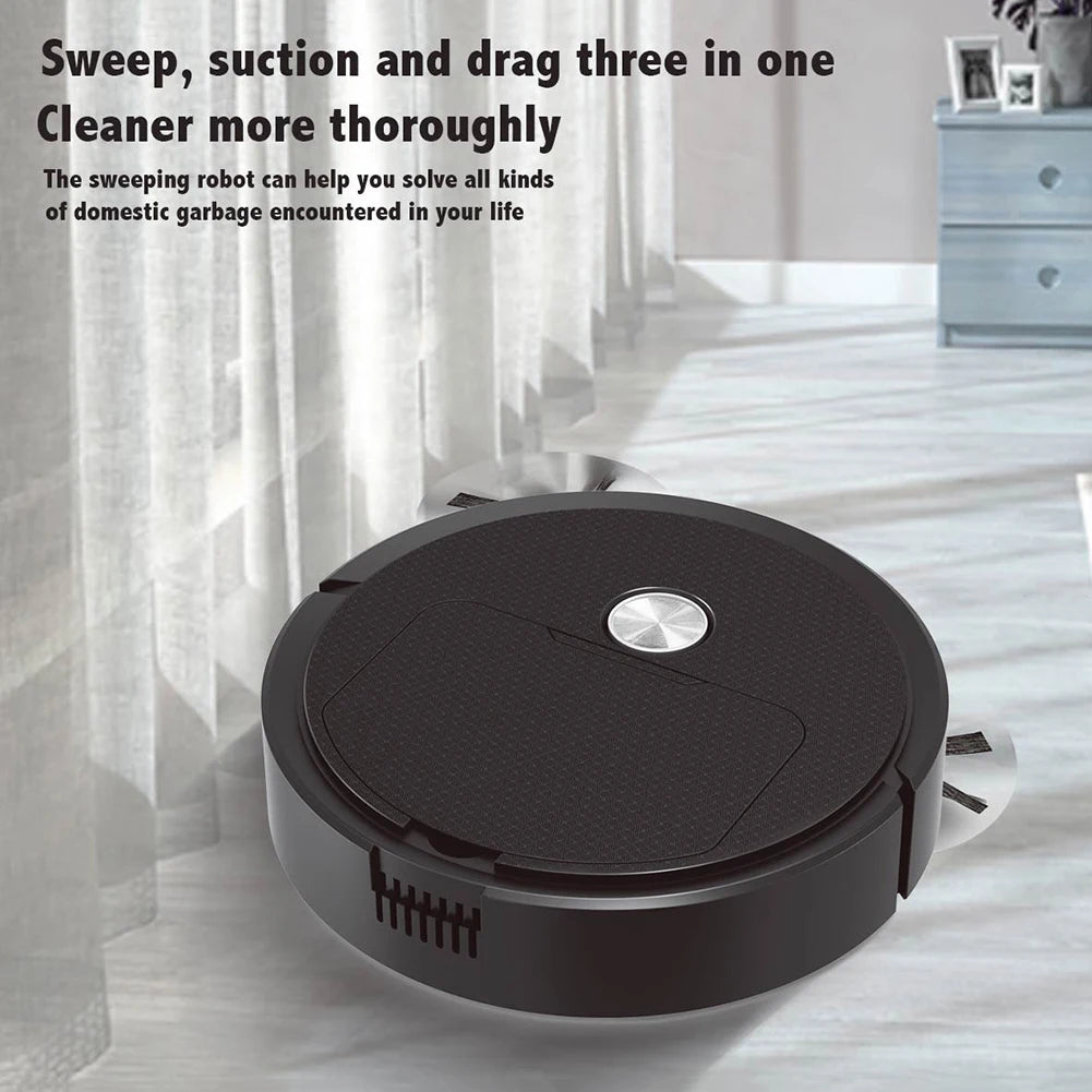 Intelligent Sweeping Robot with Long Battery Life Low Noise Design Compact House Cleaning Machine for Hard Floor and Pet Hair - AMULET RING STORE