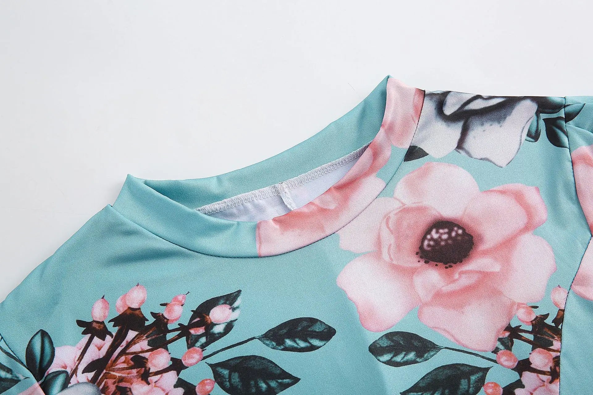 Women's Floral Print Summer Dress - 2025 New Boho A-Line Swing Dress with Short Sleeves, High Waist Flowy Maxi Dress for Beach & - AMULET RING STORE