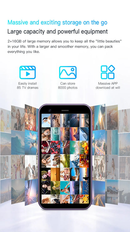 SOYES XS16/XS15 Mini Android Smartphone 3G/4G Network 2GB RAM 16GB ROM 3" Display 5MP Camera Dual SIM With Play Store WhatsAPP - AMULET RING STORE