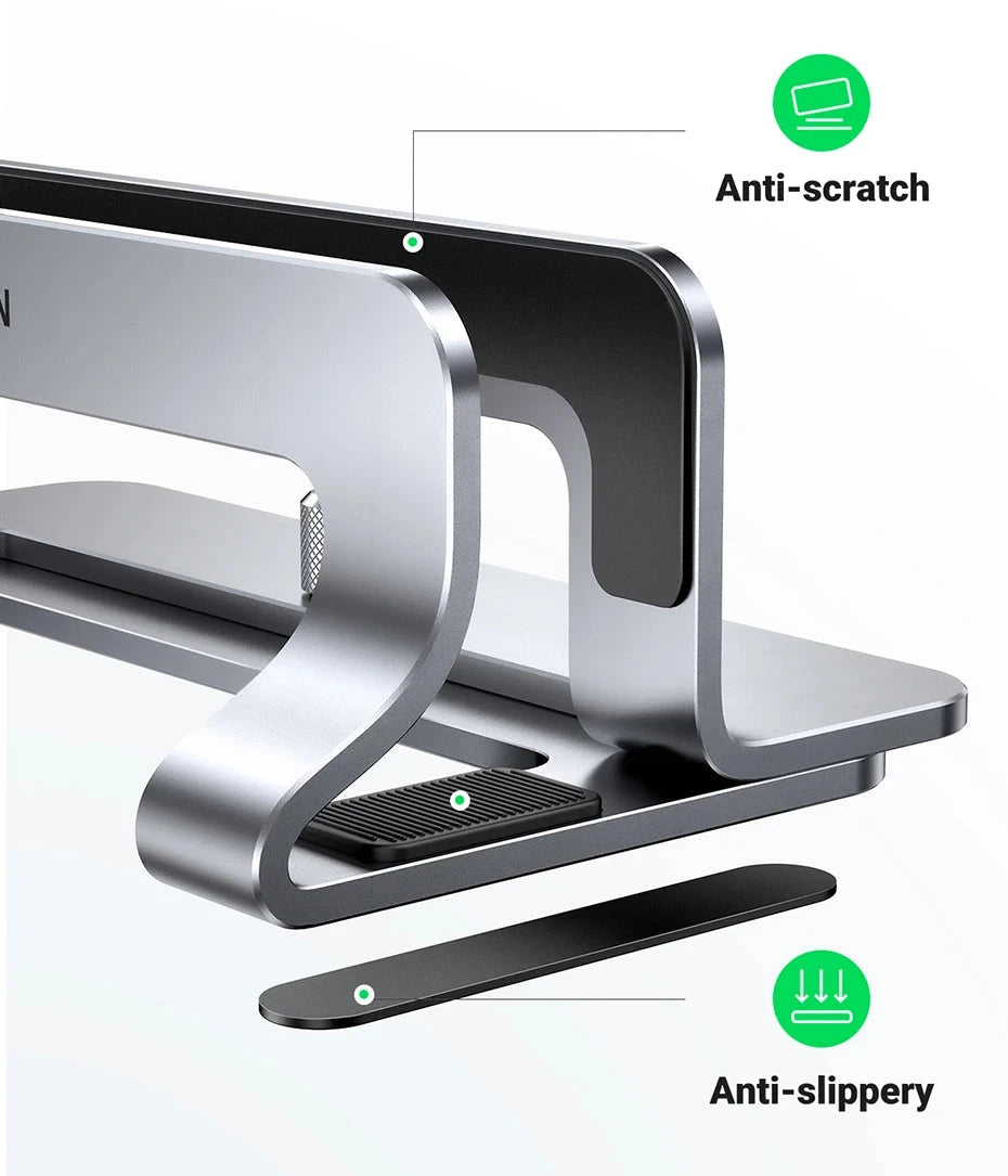 UGREEN Vertical Laptop Stand Holder For MacBook Air Pro Aluminum Foldable Notebook Stand Laptop Support MacBook Pro Tablet Stand - AMULET RING STORE