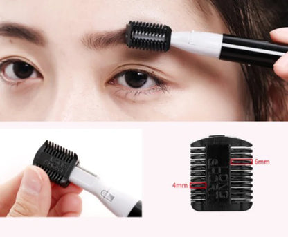 2022 New Multi Functional Mini Handle Beauty Women Painless Automatic Shaving Trim Eyebrows Electric Eyebrow Trimmer Pink Black - AMULET RING STORE