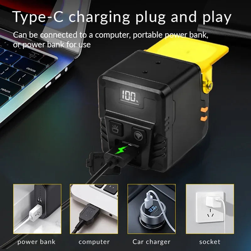 New Multifunctional Q05 MTB Bike Light Rechargeable Waterproof Remote Control White Red Blue LED Outdoor Cycling Birthday Gift - AMULET RING STORE