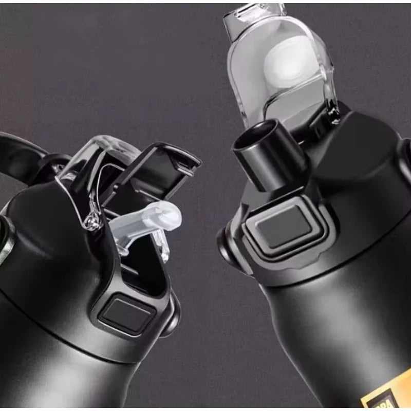 + Portable 304 SS Thermos, Large Capacity, Insulated to Hold Cold/Hot, Ideal for Sports, Hiking & Outdoor Trips - AMULET RING STORE