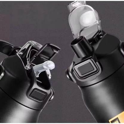 + Portable 304 SS Thermos, Large Capacity, Insulated to Hold Cold/Hot, Ideal for Sports, Hiking & Outdoor Trips - AMULET RING STORE