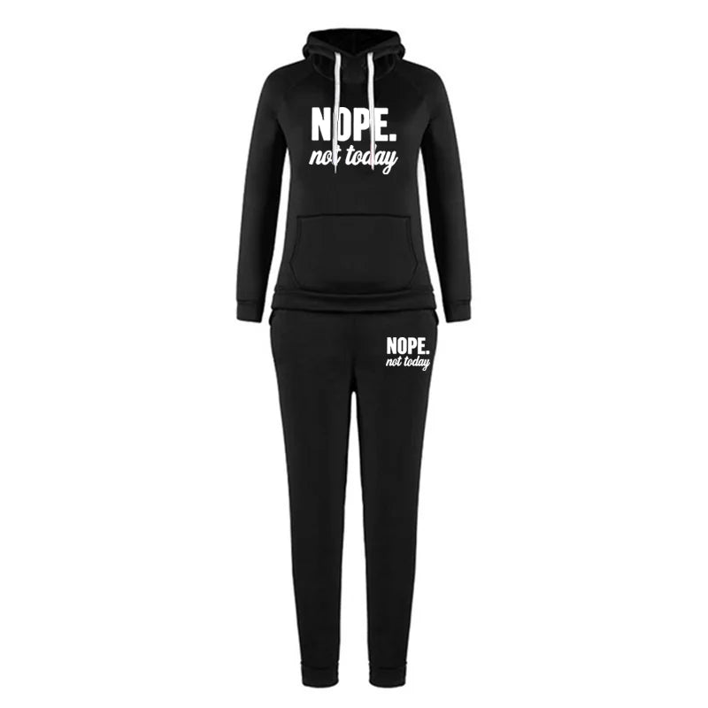 Women's sportswear sportswear jogging clothes ladies casual hooded sportswear suit clothes hoodie + sports pants sportswear - AMULET RING STORE