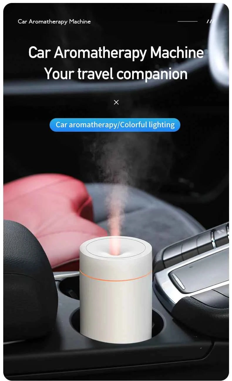 Colorful Car USB Mounted Diffuser Machine Mini Portable Automatic Spray Wireless Car Mounted Home Aromatherapy Humidifier