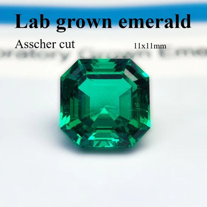 emerald Cut Lab Grown Columbia Emerald Natural color for DIY Jewelry Making Materials with Certificate Factory Wholesale price