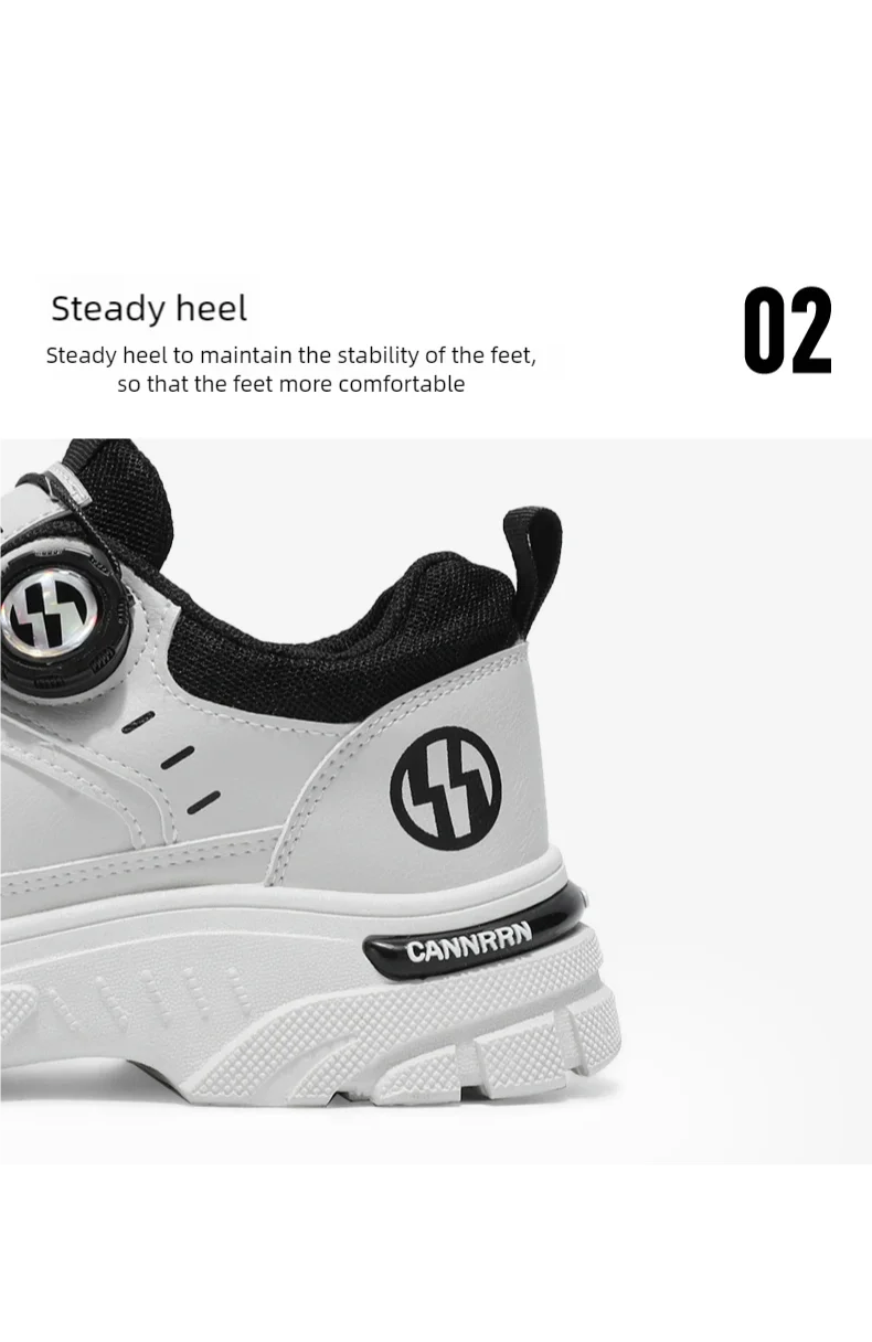 Men's boots autumn and winter new rotating shoelaces fashion casual boots youth outdoor boots anti slip soft sole workwear boots - AMULET RING STORE