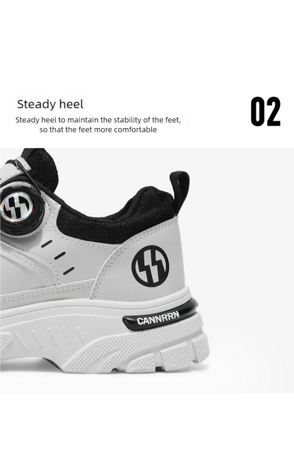 Men's boots autumn and winter new rotating shoelaces fashion casual boots youth outdoor boots anti slip soft sole workwear boots - AMULET RING STORE