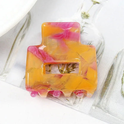 Bgffuy Leopard Korea Acetate Hollow Colorful Mini Hair Claws Crab Hair Clips for Child Girls Hairpins Hair Accessories Barrettes