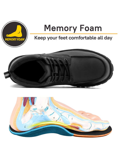 SUADEX Steel Toe Boots for Men Women Waterproof Indestructible Work Safety Boot Outdoor Protection Construction Shoes - AMULET RING STORE