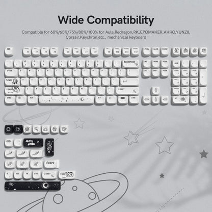 134 Keys Pink Cat  MOA Profile PBT Keycaps Customs Dye Sub Key caps for 61/87/104 Cherry MX Switch Gaming Mechanical Keyboard