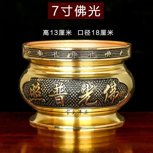Metal incense burner Buddha tool Backflow fragrance Censer Buddhist Hall pray church tea light burner the god of wealth - AMULET RING STORE