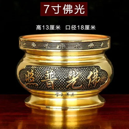 Metal incense burner Buddha tool Backflow fragrance Censer Buddhist Hall pray church tea light burner the god of wealth - AMULET RING STORE