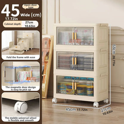 1/2/3/4/5 layers Multifunction Storage Cabinet Foldable Dustproof Wardrobe Easy-to-Install Storage Boxes - AMULET RING STORE