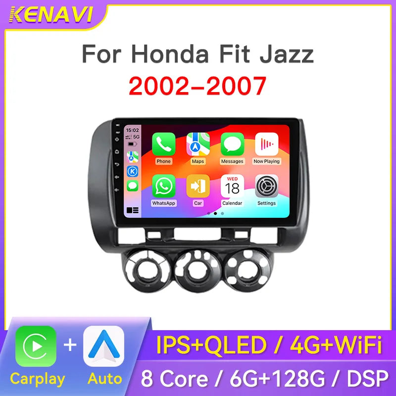 2 Din Android 10.0 Car Stereo Radio Multimedia Video Player For Honda Fit Jazz City 2002 2003 2004 2005 2006 2007 GPS Navigation - AMULET RING STORE