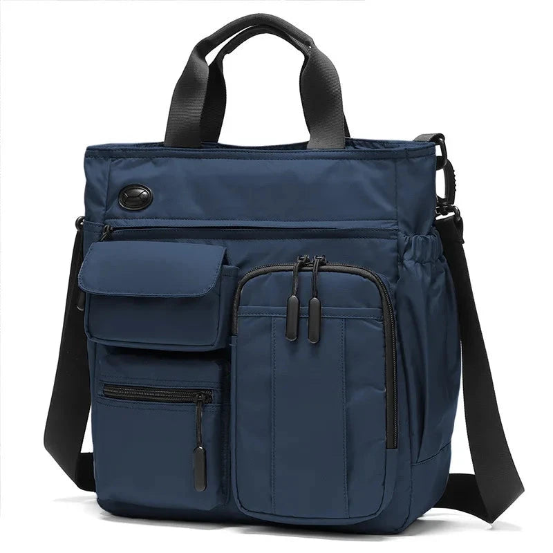 Business Men Shoulder Bag Multilayer Multifunctional Tablet and Document Handbag Diagonal Cross bag Leisure Briefcase