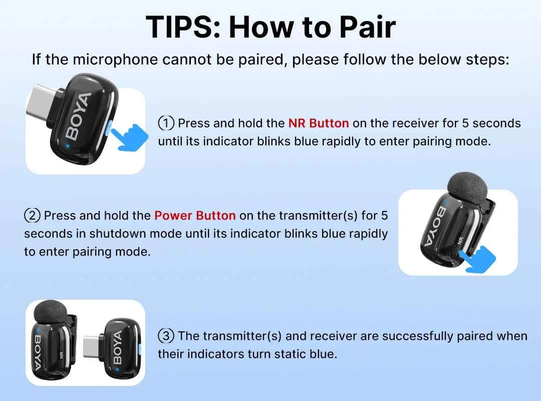 BOYA BOYA Mini Wireless Lavalier Microphone for iPhone 15/16 Android Phone USB-C Devices for Live Streaming Video Recording Vlog