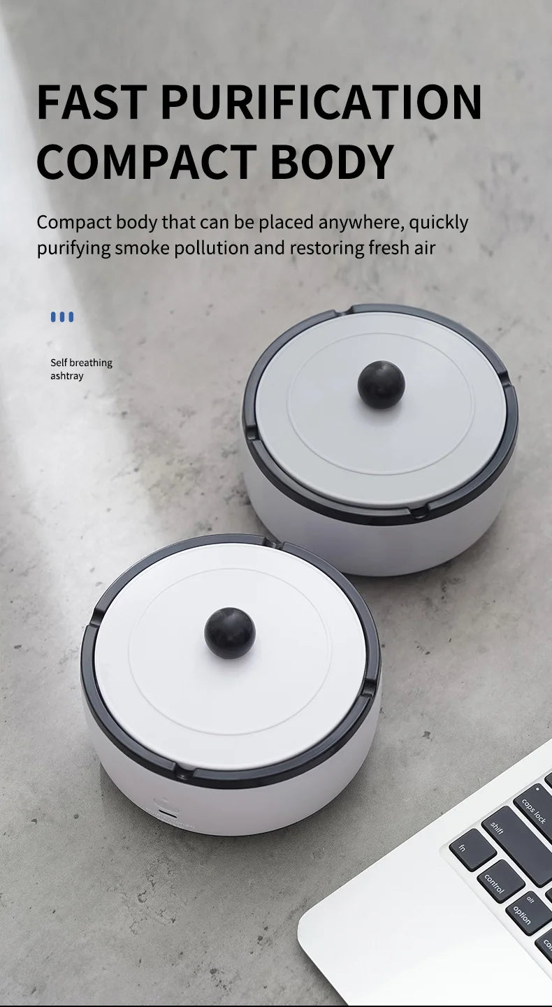 Xiaomi Youpin Air Purifier Ashtray Rechargeable Car Smoking Tank To Remove Second Hand Smoke Odor Sterile Filtration Home New Mi - AMULET RING STORE