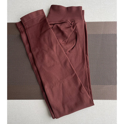 TKITK Leggings Women Seamless Sports Yoga Pants Low Ribbed Band Gym clothes Fitness Workout wear Scrunch Bum Tights - AMULET RING STORE