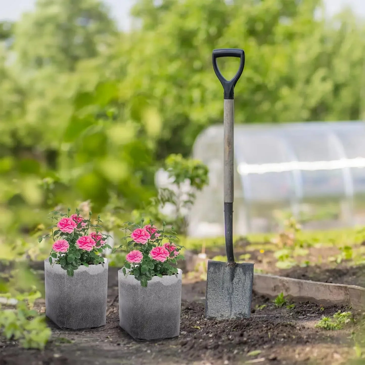 100PCS Breathable Plant Nursery Bags Biodegradable Grow Pots Fabric Seedling Containers Home Gardening Essentials - AMULET RING STORE