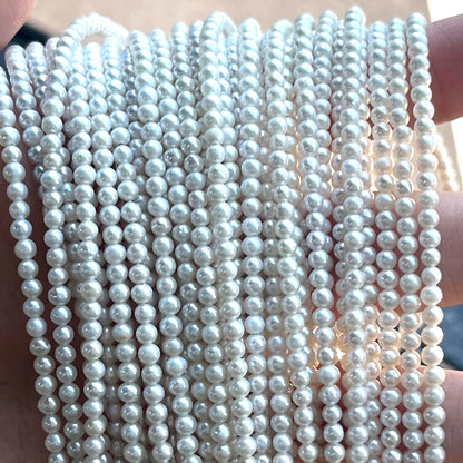 AAA 2-3mm High Quality Near-round Beads Exquisite Natural Freshwater Pearls for Jewelry Making DIY Necklace Bracelet Accessories - AMULET RING STORE