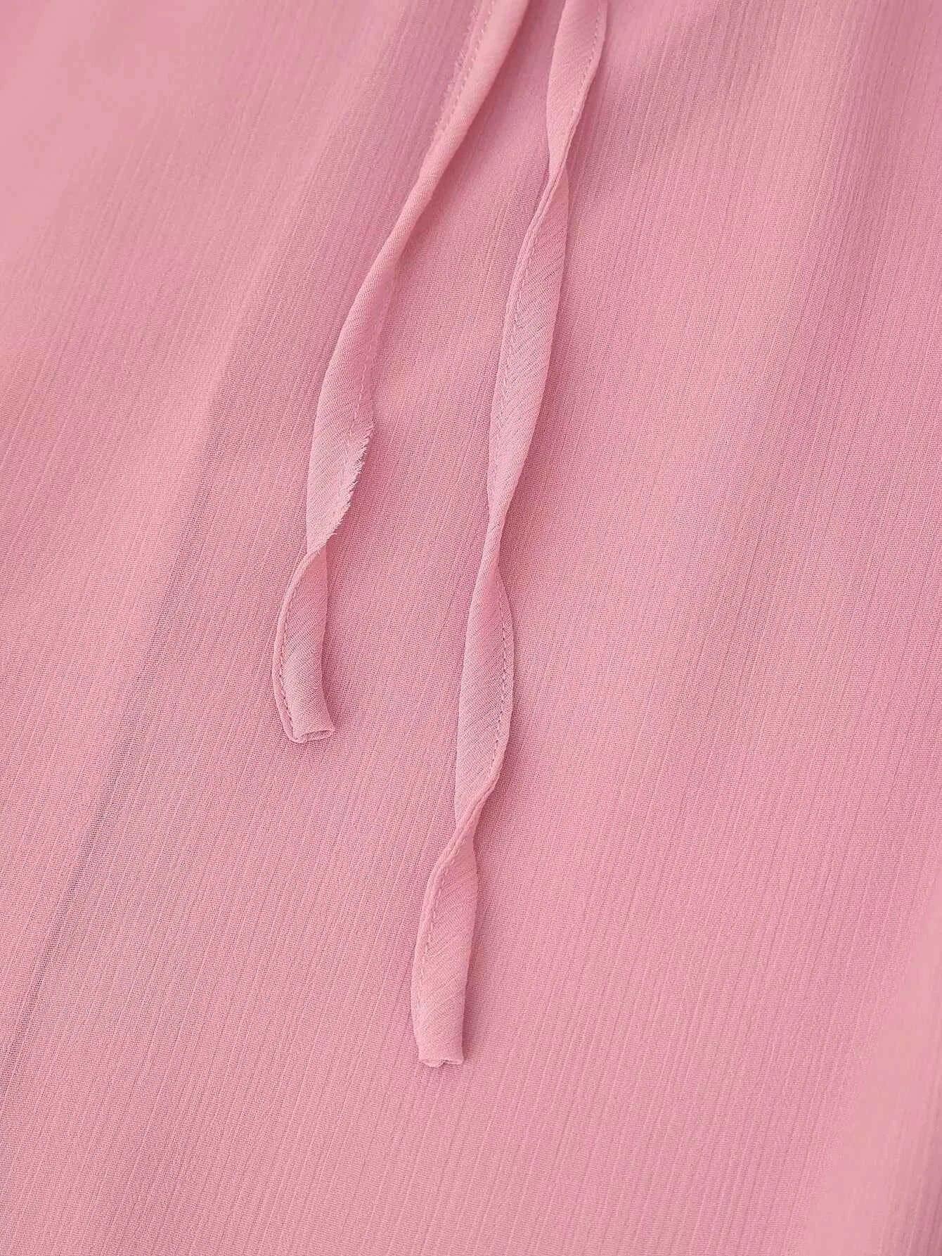 European and American style 2025 early autumn new layered ruffled long-sleeved chiffon dress