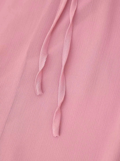 European and American style 2025 early autumn new layered ruffled long-sleeved chiffon dress