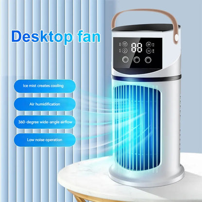 Water Cooling Fan Air Conditioner Adjustable Speeds Timer Personal Fan Air Cooler With Humidifier for Bedroom Living Room Office