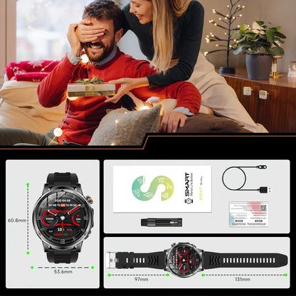 2026 New Outdoor Military Smart Watch For Men 1.85" AMOLED 1000mAh Battery IP69K Swim Flashlight Heart Rate Wireless Call Watchs