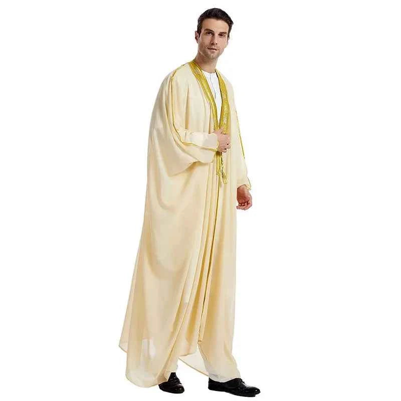 Musulmane Hombre Ramadan Abayas for Prayer Clothes Men Kebaya Open Muslim Kimono Abaya Turkey Arabic Islam Djellaba Homme Robe