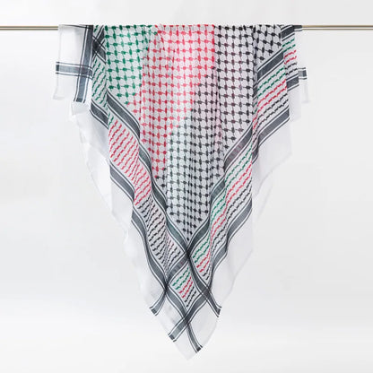 136X133CM Tactical Desert Shemagh Keffiyeh Arab Tessel Scarf Wrap Outdoor Windproof Dustproof Face Protective Scarf Men Women - AMULET RING STORE