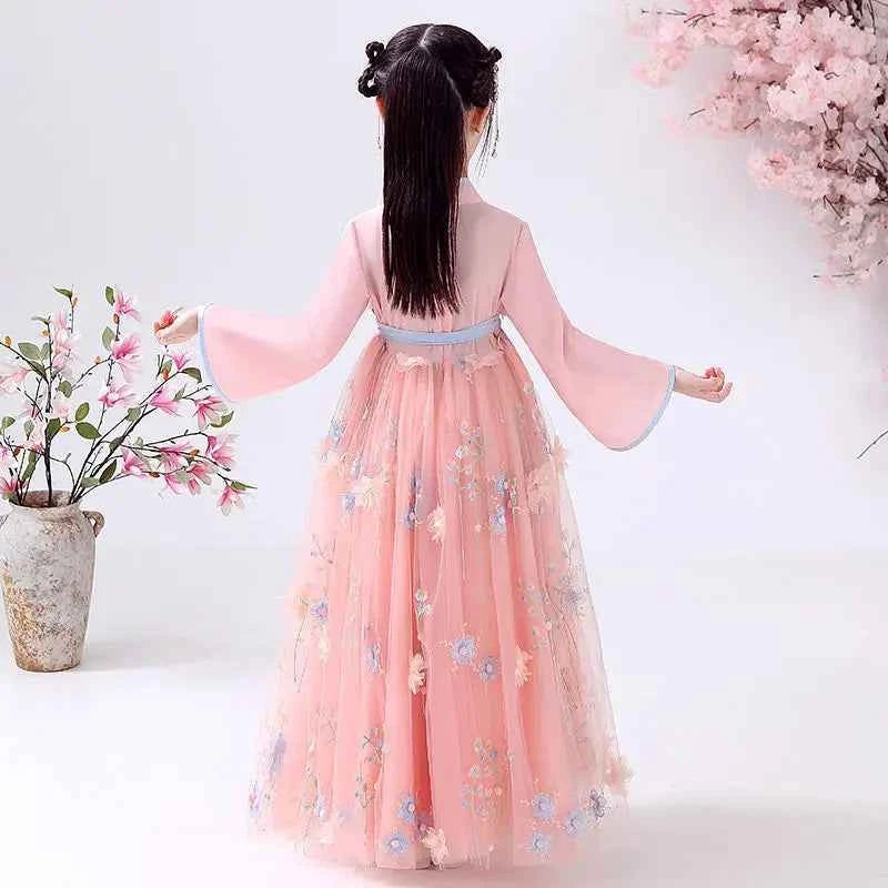 Summer Girls' Hanfu Dress Princess Costume Children's Dresses Kids Vintage Party Baby Girl Dress Cosplay Girls Clothes Vestidos