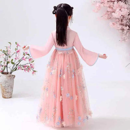 Summer Girls' Hanfu Dress Princess Costume Children's Dresses Kids Vintage Party Baby Girl Dress Cosplay Girls Clothes Vestidos