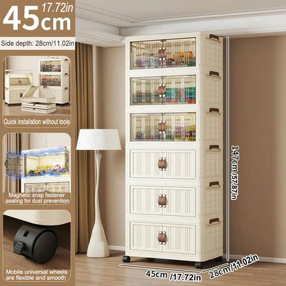 Multifunction Dustproof Wardrobe Large Capacity Folding Storage Cabinet Sundries Storage Box - AMULET RING STORE