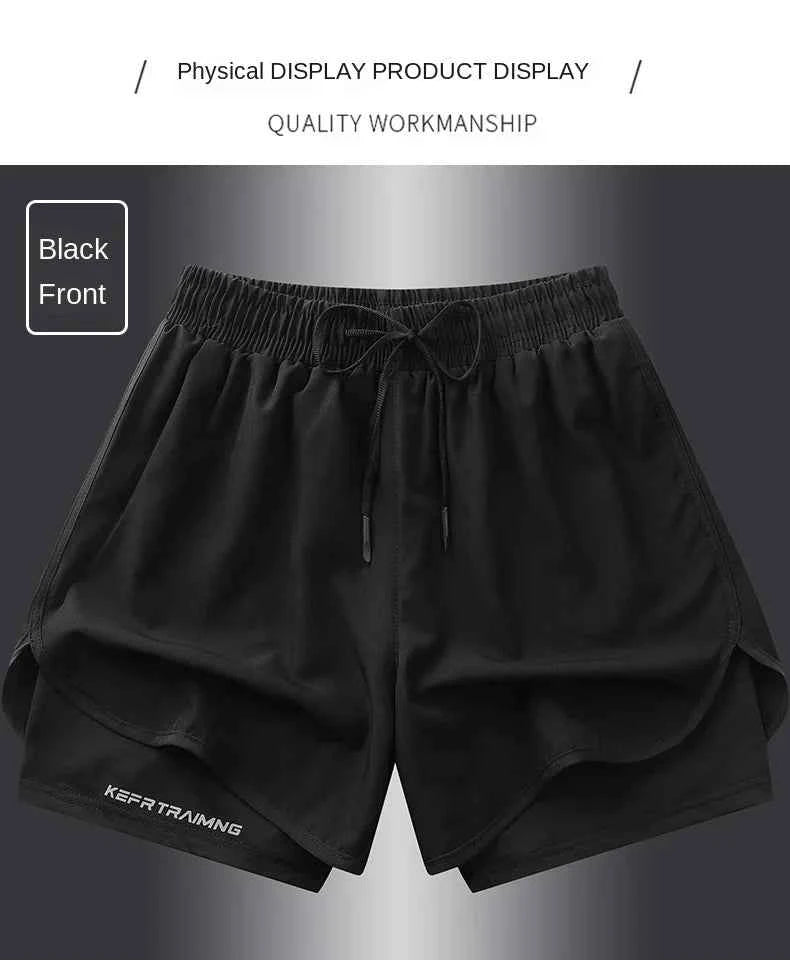 【 S-5XL 】2025 Sports Three Piece Pants Summer Popular Anti glare Double layered Sports Shorts for Men and Women Couples Ru