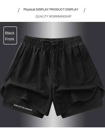 【 S-5XL 】2025 Sports Three Piece Pants Summer Popular Anti glare Double layered Sports Shorts for Men and Women Couples Ru