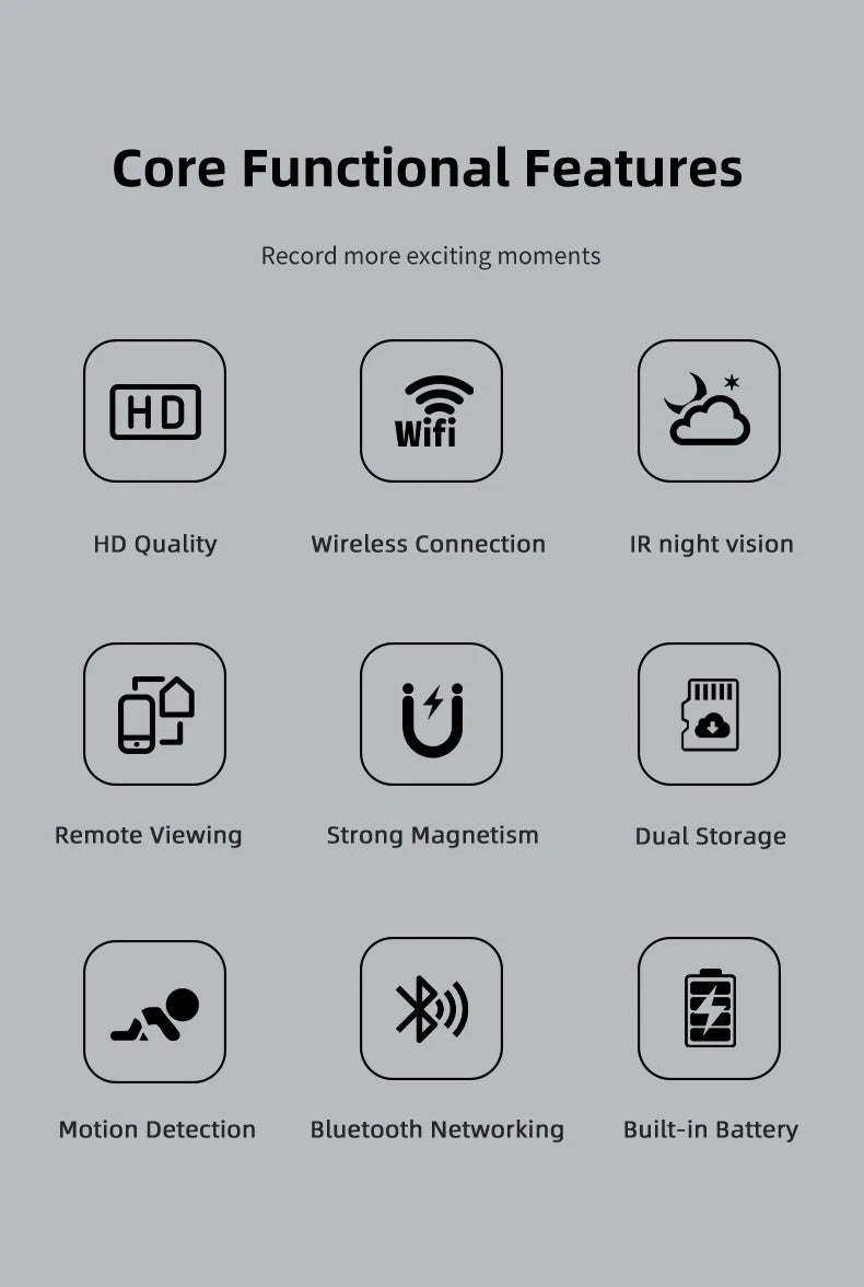 1080P Mini WiFi Camera F1 Wireless Remote Monitor Loop Recording Camera Security Protection Smart Home surveillance camera - AMULET RING STORE