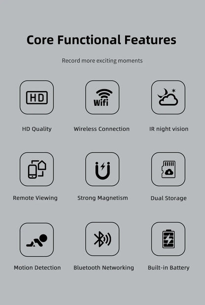 1080P Mini WiFi Camera F1 Wireless Remote Monitor Loop Recording Camera Security Protection Smart Home surveillance camera - AMULET RING STORE