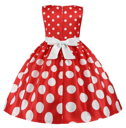 Summer Girls Rose Print Dress Princess Wedding Birthday Party Frocks Satin Children Vestidos Dresses For Girl Christmas Clothing